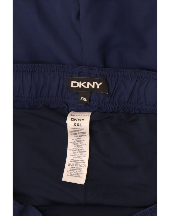 Pantaloncini da bagno grafici da uomo Dkny 2XL blu navy in poliammide