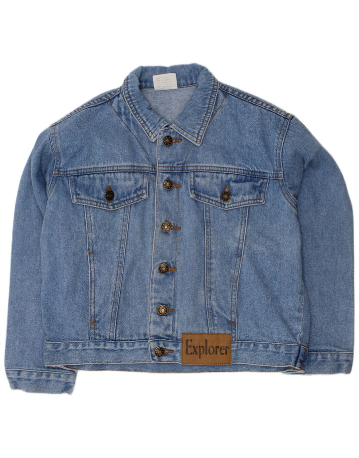 EXPLORER Boys Denim Jacket 8-9 Years Blue Cotton