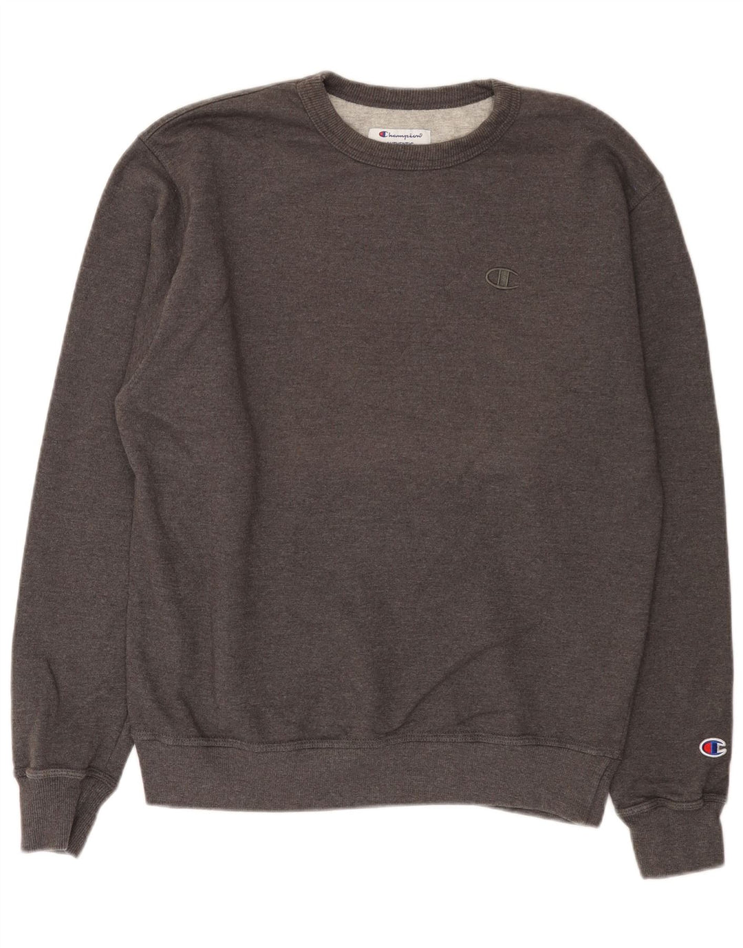 Champion Mens Sweatshirt Jumper Medium Grey Flecked Cotton