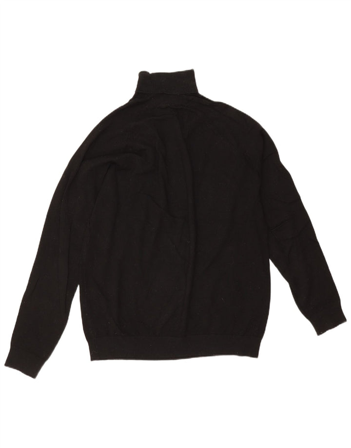 Zara Pull Col Roulé Homme Noir Moyen Viscose