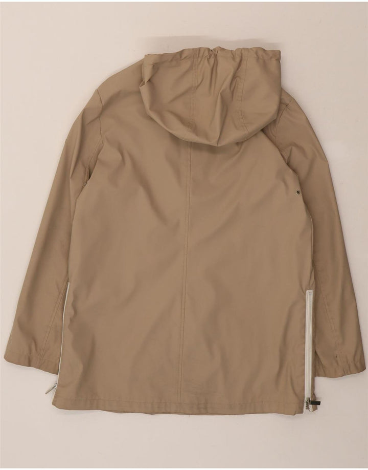 FRENCH CONNECTION Womens Hooded Windbreaker Jacket UK 14 Medium Beige Vintage French Connection and Second-Hand French Connection from Messina Hembry 