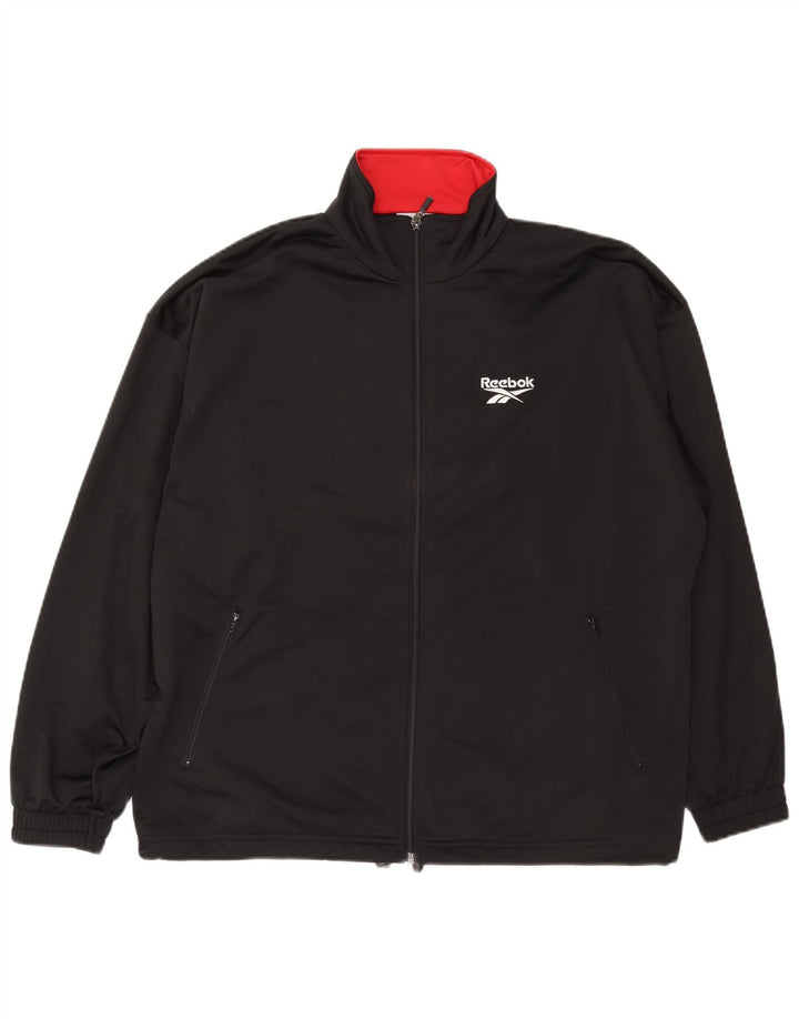 Reebok Herren Graphic Loose Fit Trainingsanzug-Oberteil, Jacke, Größe S, Schwarz, Polyester