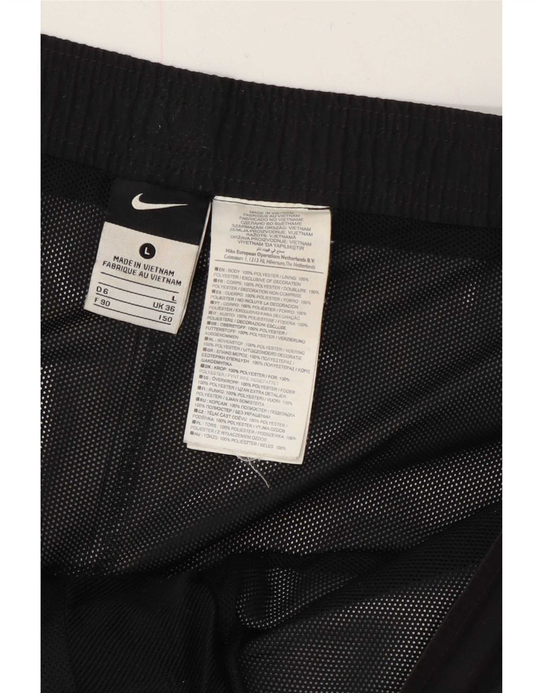 Nike grafiske badeshorts til mænd, store sorte polyester