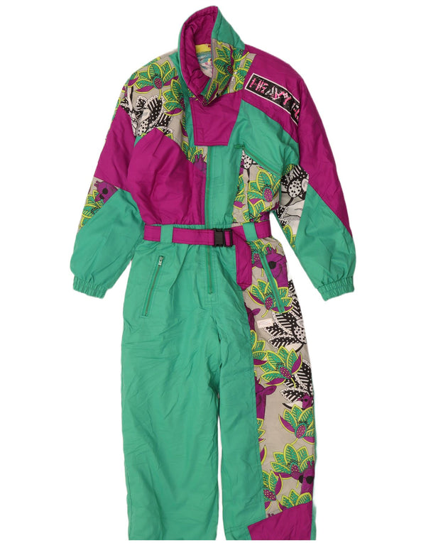 Vintage Womens Ski Jumpsuit EU 38 Medium W28 L30 Multicoloured Colourblock
