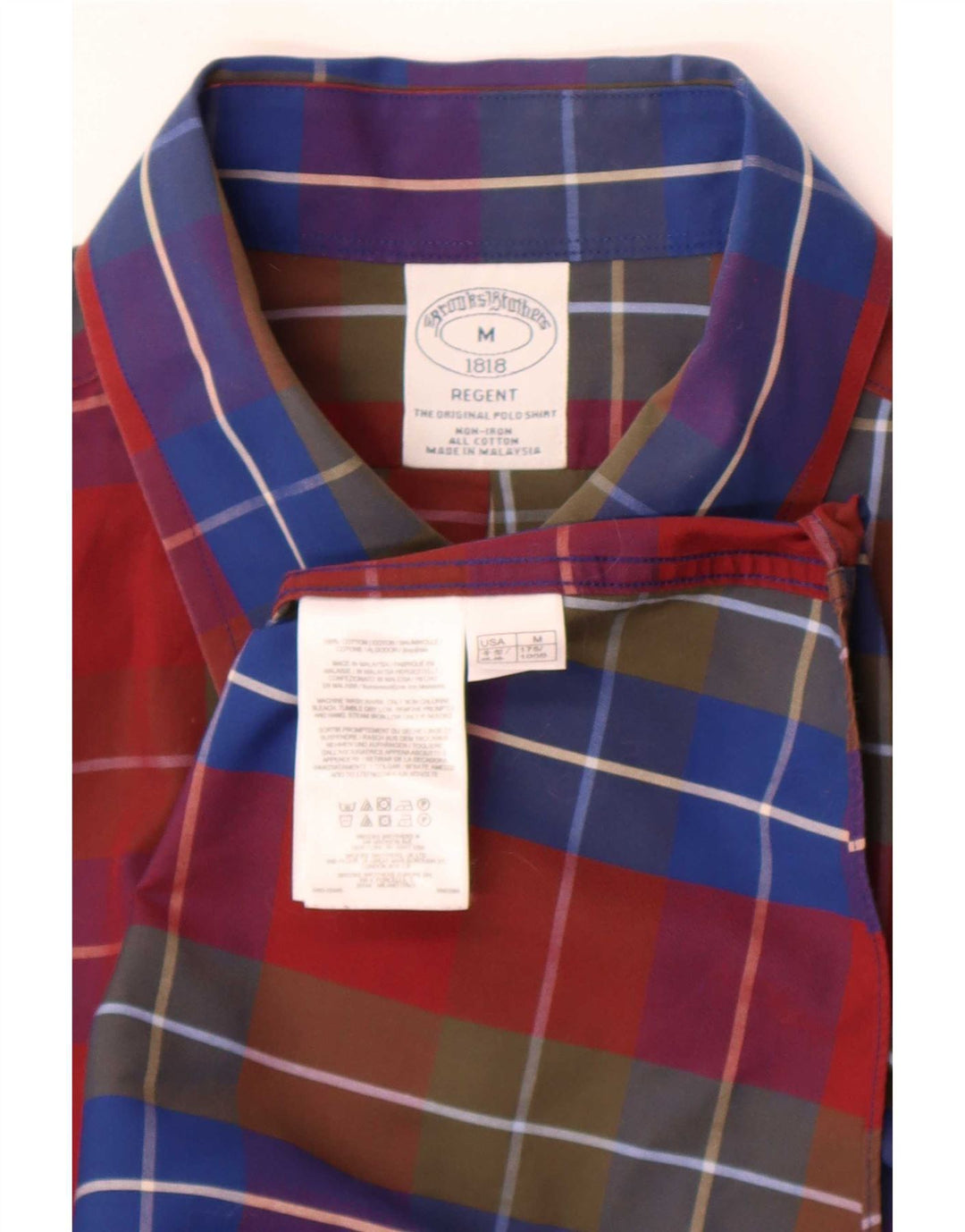 Camicia Regent da uomo Brooks Brothers in cotone scozzese medio multicolore