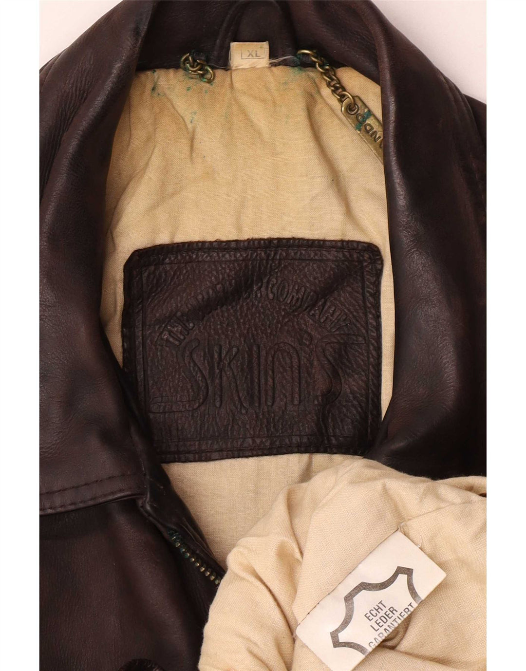 Vintage herre læderjakke UK 42 XL Brun