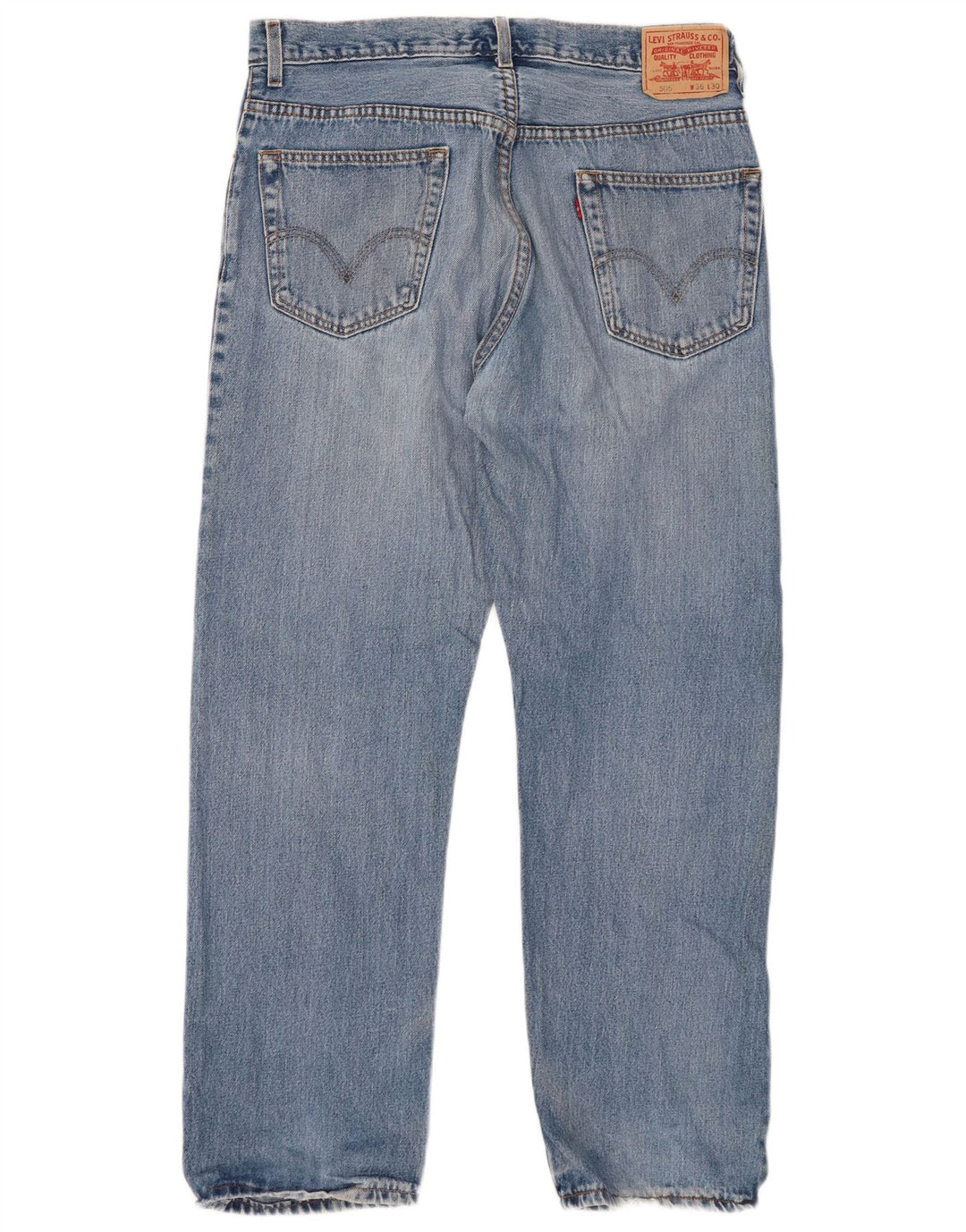 LEVI'S Mens 505 Straight Jeans W36 L30 Blue Cotton