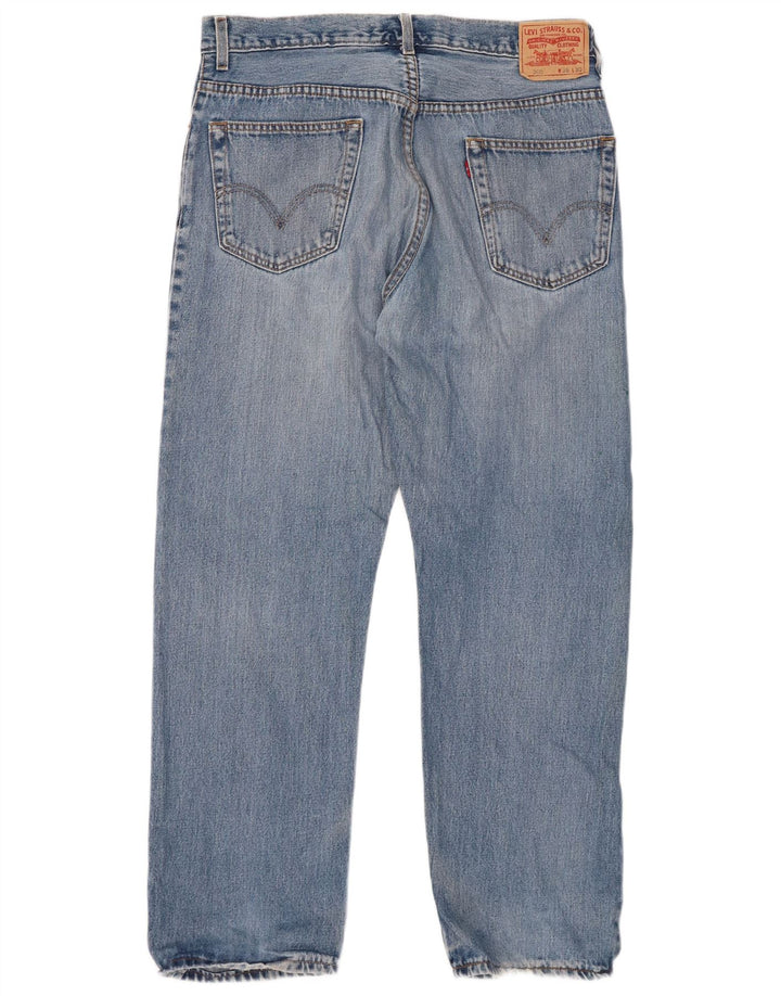 LEVI'S Mens 505 Straight Jeans W36 L30 Blue Cotton