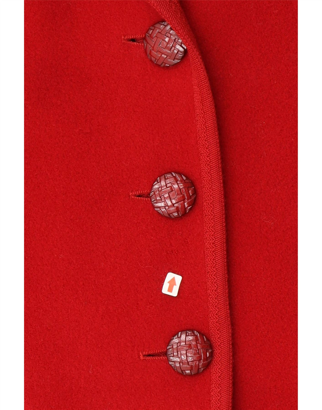 Genny Womens 3 Button Oversized Blazer Jacket UK 10 Small Red Wool