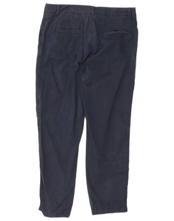 Marks & Spencer Womens Slim Chino Trousers UK 12 Medium W31 L26 Navy Blue