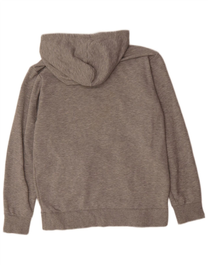 ADIDAS Mens Graphic Hoodie Jumper Medium Grey Cotton