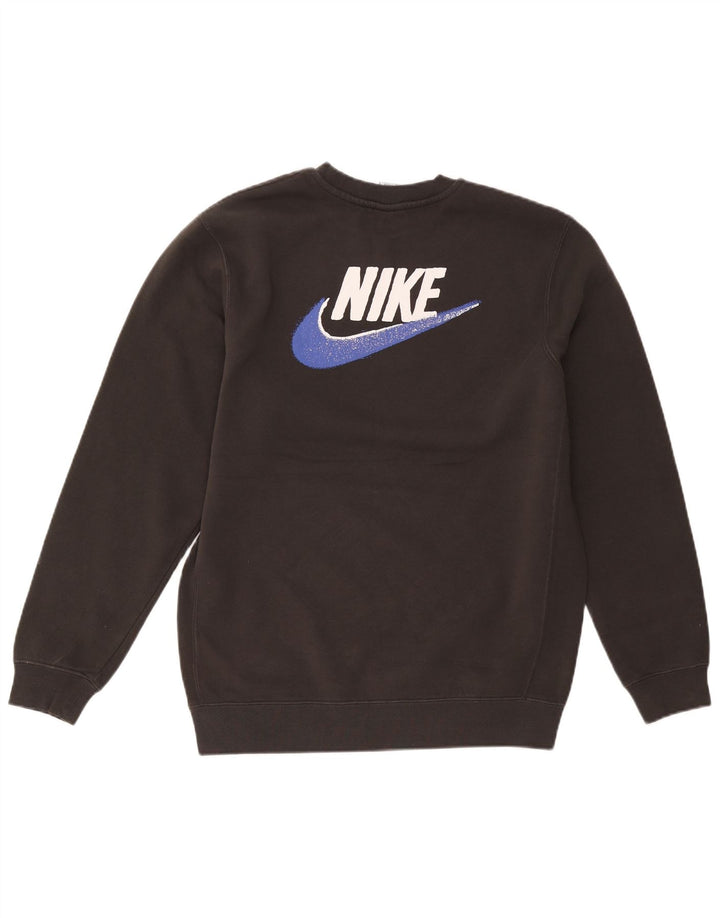 Nike Mens Graphic Sweatshirt Jumper Medium Black Polyester