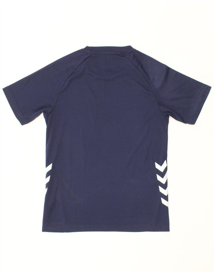 HUMMEL Boys Graphic T-Shirt Top 11-12 Years Navy Blue Polyester Vintage Hummel and Second-Hand Hummel from Messina Hembry 