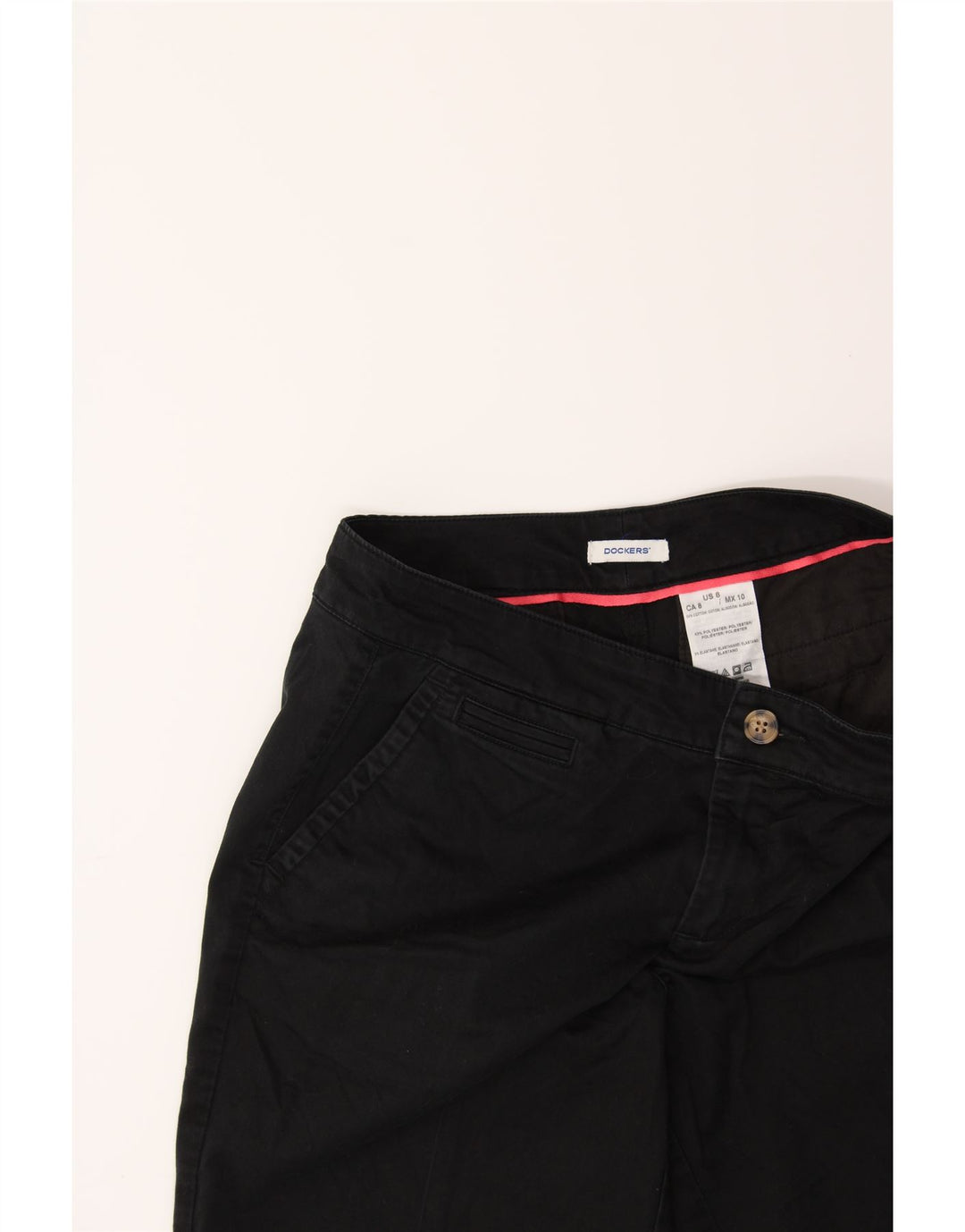 DOCKERS Womens Bermuda Chino Shorts US 8 Medium W30 Blue Cotton Vintage Dockers and Second-Hand Dockers from Messina Hembry 
