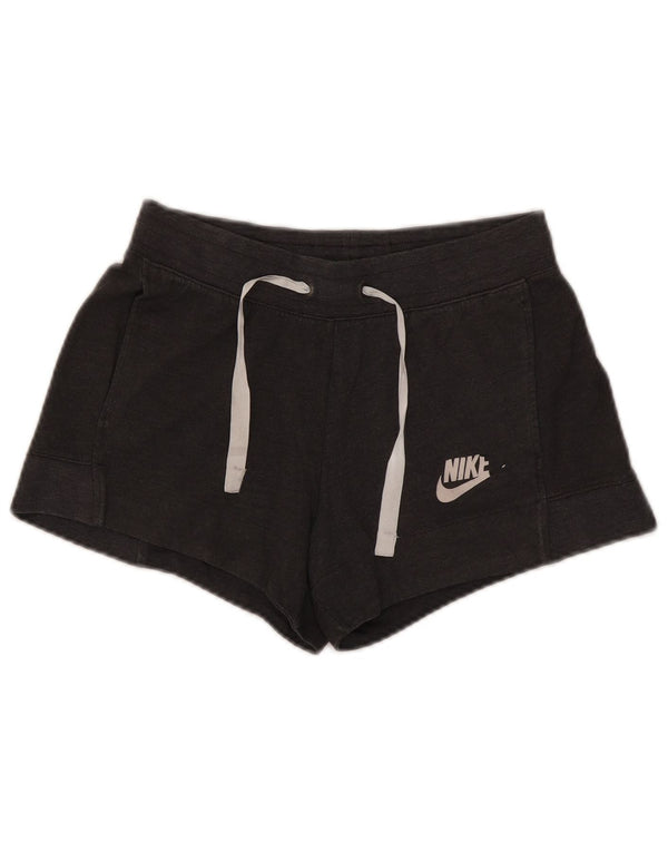 Nike Womens Sport Shorts UK 10 Small Grey Polyester