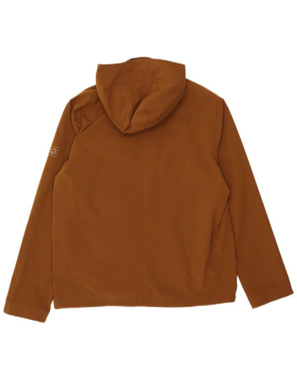 Jack Wolfskin Mens Hooded Windbreaker Jacket UK 36/38 Medium Brown