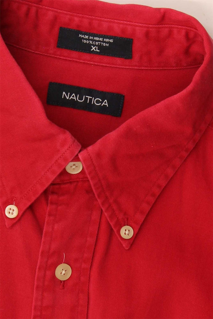 NAUTICA Mens Shirt XL Red Cotton
