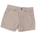 Vintage afslappede lædershorts til kvinder W33 Medium hvid plettet læder
