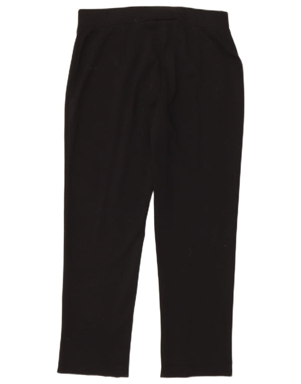 Marks & Spencer Pantalones Casuales Rectos para Mujer UK 12 Medium W30 L27 Negro