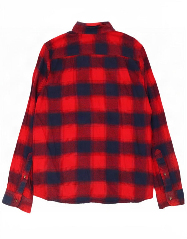 Męska koszula flanelowa Hollister XL, bawełniana w czerwoną kratę