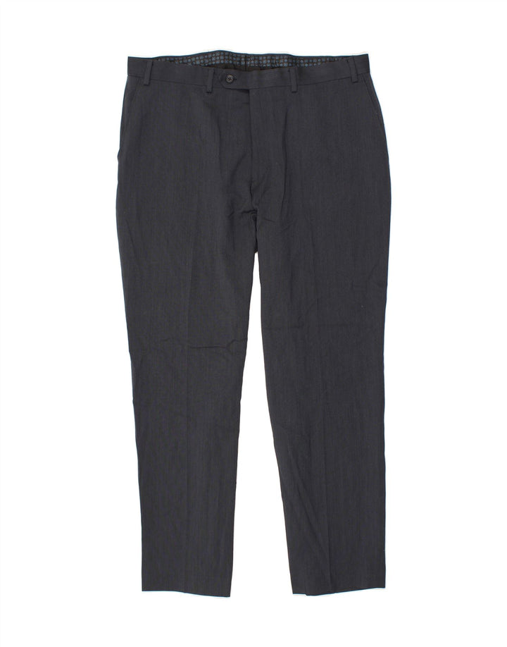 MICHAEL KORS Mens Slim Chino Trousers W38 L30 Navy Blue Polyester Vintage Michael Kors and Second-Hand Michael Kors from Messina Hembry 