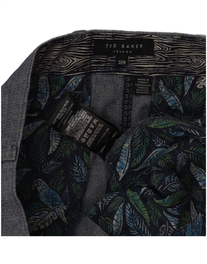 Ted Baker Herre Slim Suit Bukser W32 L31 Grå Bomuld