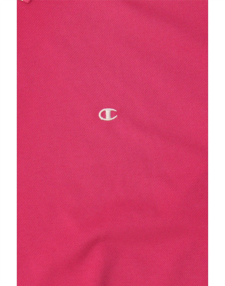 CHAMPION Mens Polo Shirt Large Pink