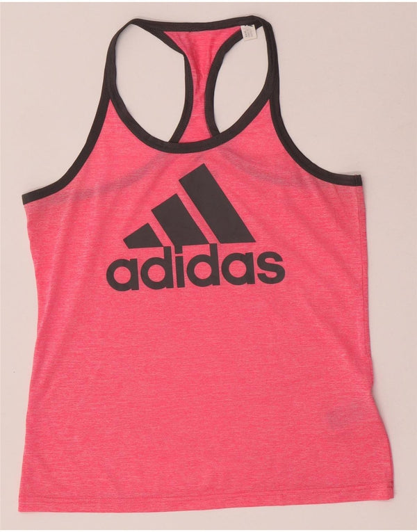 Adidas Damen Climacool Graphic Weste Top UK 12/14 Mittelrosa Polyester