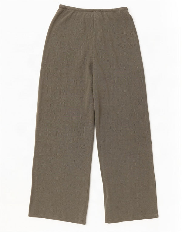 Pantaloni da tuta da donna Zara a gamba larga UK 8 piccoli in cotone kaki