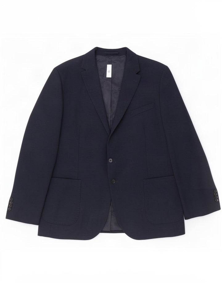 Marks & Spencer jachetă pentru bărbați cu 2 nasturi, UK 48 4XL, albastru bleumarin, poliamidă