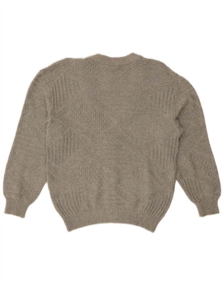 Vintage Mens Cardigan Sweater IT 50 Large Grey