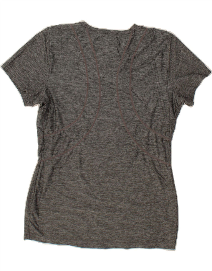 REEBOK Womens T-Shirt Top UK 10 Small Grey Polyester Vintage Reebok and Second-Hand Reebok from Messina Hembry 