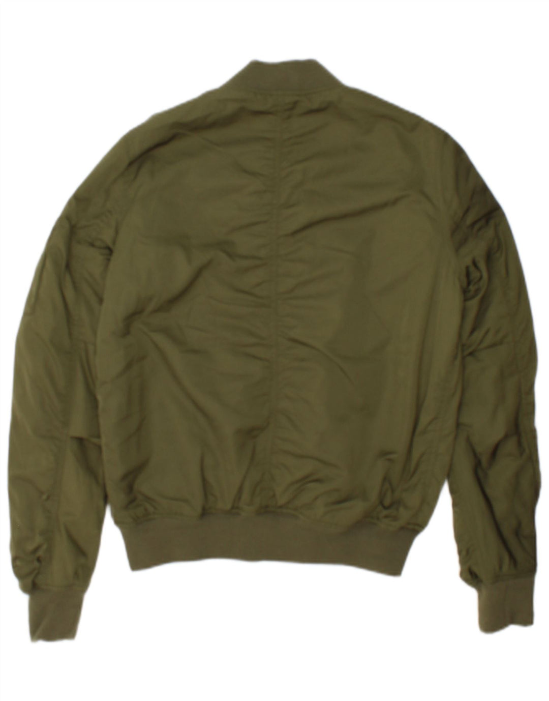 Topshop Womens Bomber Jacket UK 8 Small Khaki Polyester