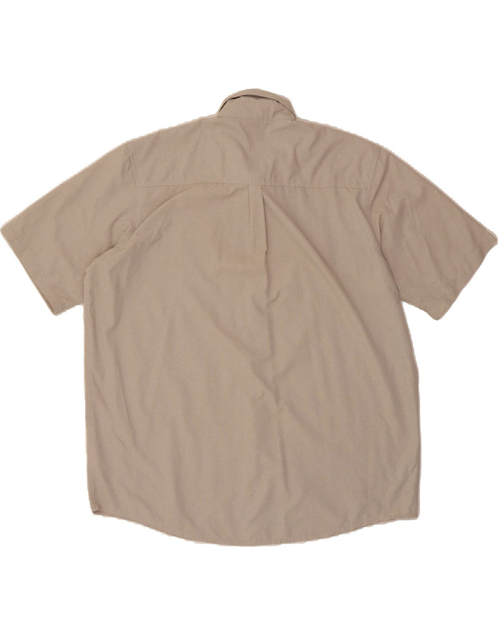 WRANGLER Mens Short Sleeve Shirt XL Grey Polyester Vintage Wrangler and Second-Hand Wrangler from Messina Hembry 