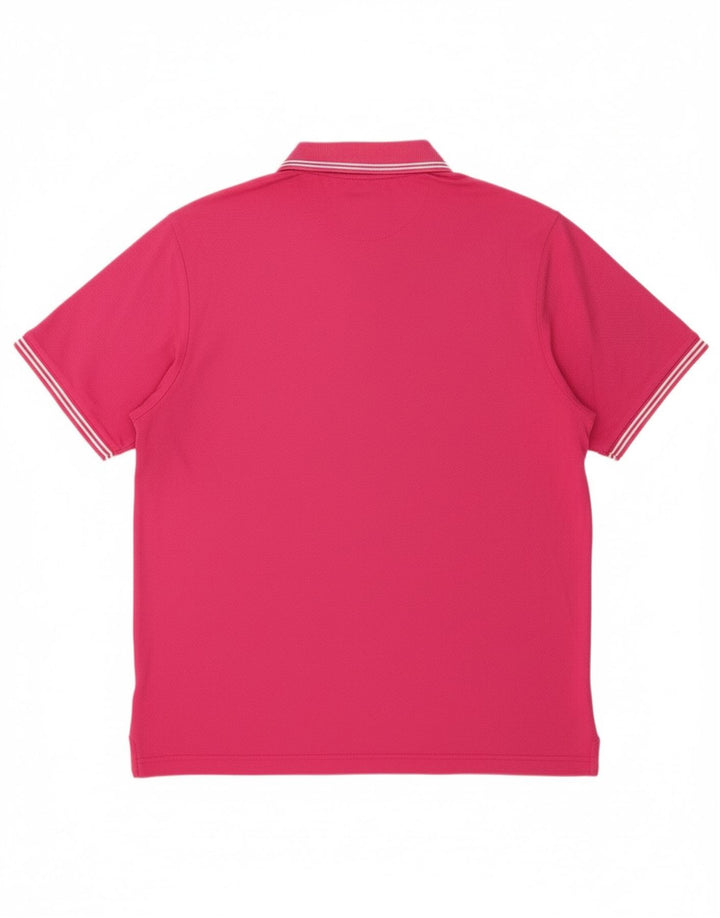 CHAMPION Mens Polo Shirt Large Pink