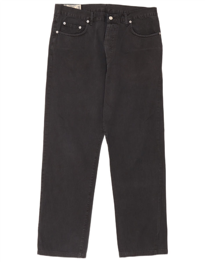 Uniform Mens Straight Jeans W36 L30 Black Cotton