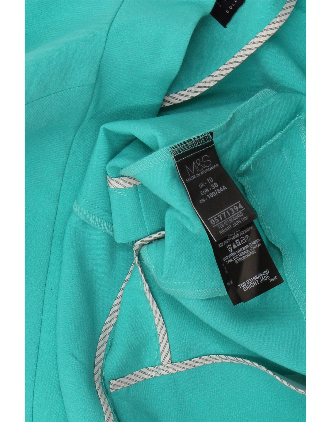 Marks & Spencer Womens Open Blazer Jacket UK 10 Small  Turquoise Polyester