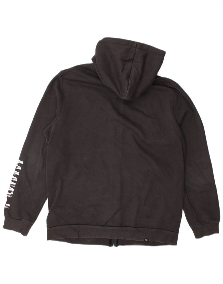 Puma Mens Graphic Zip Hoodie Sweater Medium Black Cotton