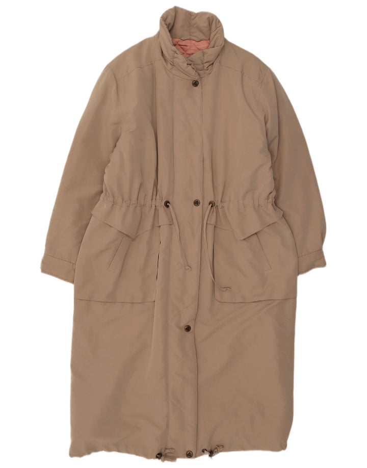 Trevira Womens Raincoat UK 16 Large Beige Polyester
