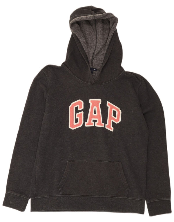 Gap Womens Graphic Hoodie Pullover UK 14 Mittelgraue Baumwolle