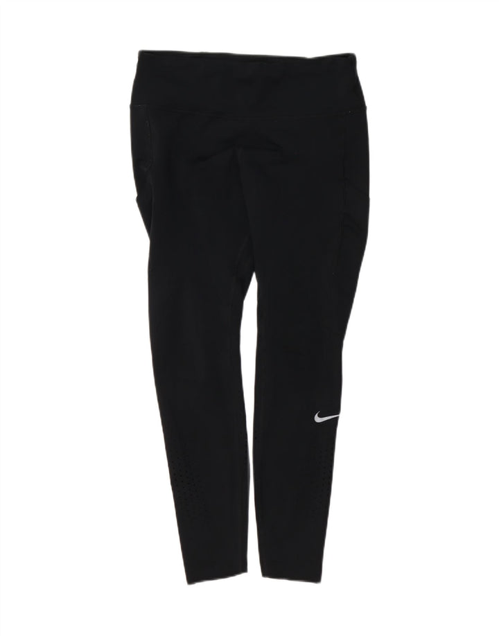 Nike Womens Crop Leggings UK 14 Large  Black