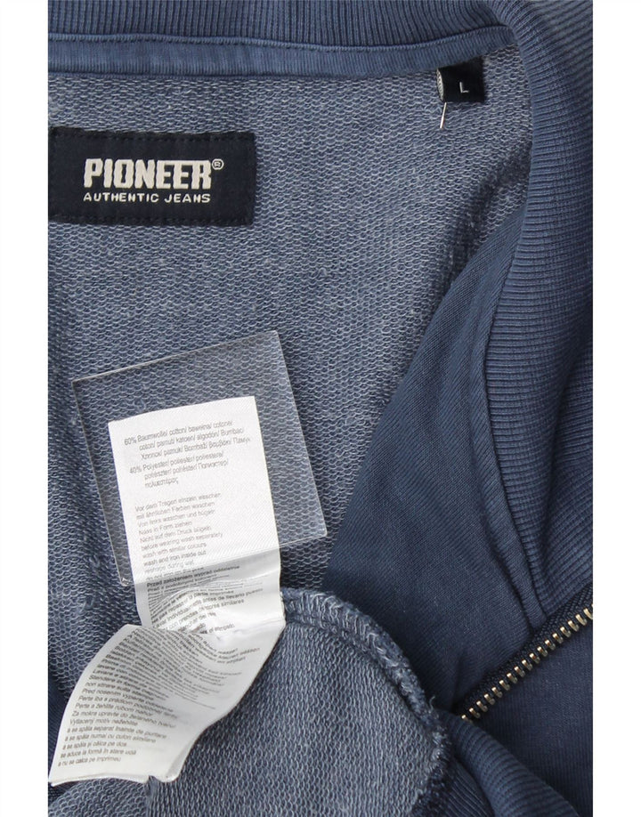 PIONEER Mens Tracksuit Top Jacket Large Navy Blue Cotton Vintage Pioneer and Second-Hand Pioneer from Messina Hembry 