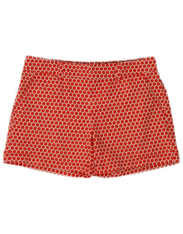 Tommy Hilfiger Damen Chino-Shorts US 2 XS W30 Rote geometrische Baumwolle