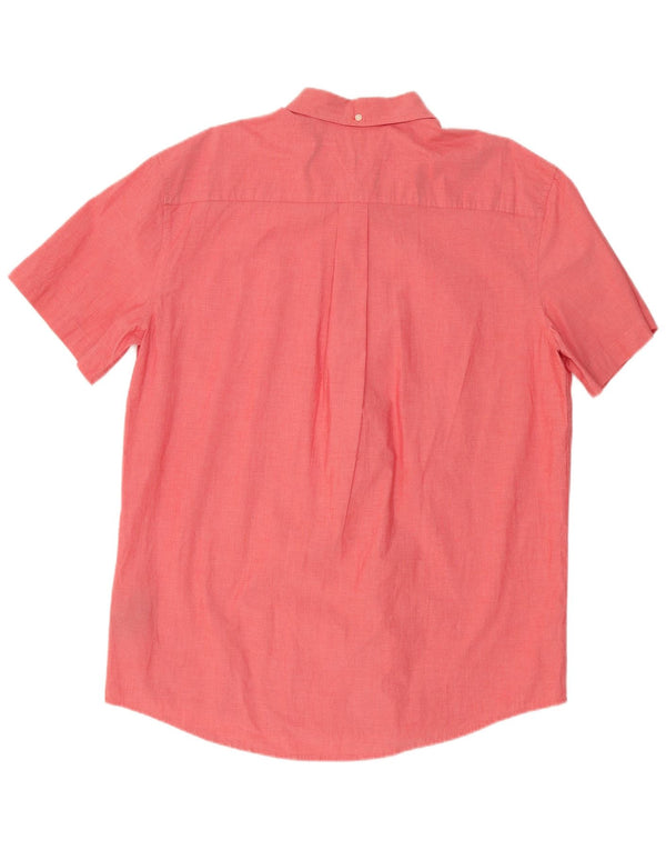 Tommy Hilfiger Chemise à manches courtes pour homme Coupe classique XL Rouge Coton