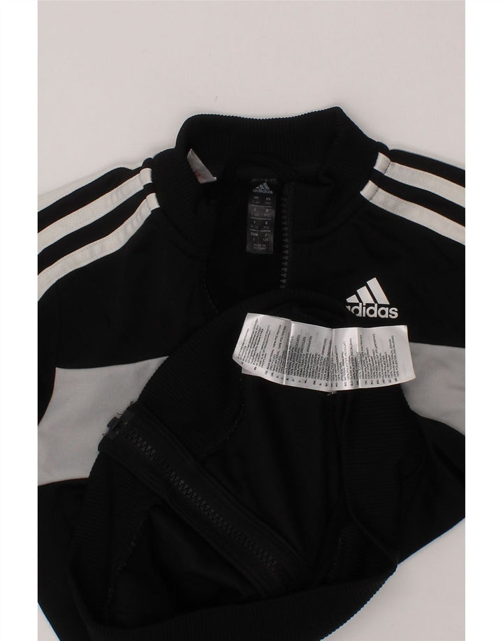 ADIDAS Boys Tracksuit Top Jacket 5-6 Years Black Colourblock Polyester Vintage Adidas and Second-Hand Adidas from Messina Hembry 