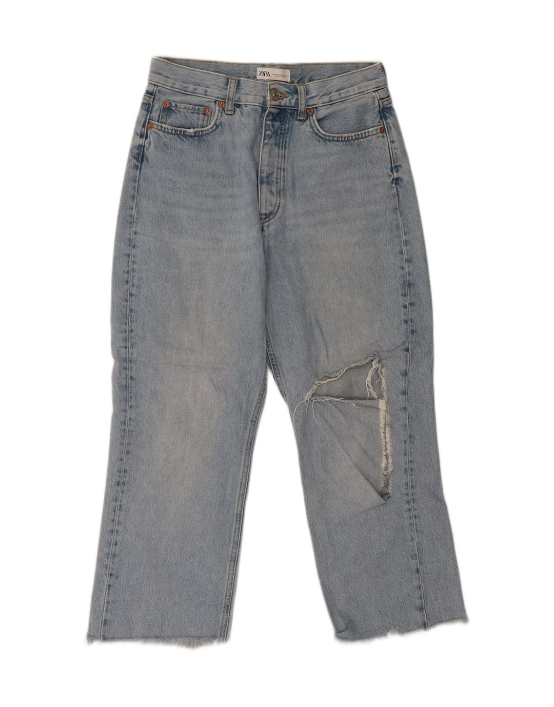 ZARA Womens Capri Jeans EU 38 Small W28 L23 Blue Vintage Zara and Second-Hand Zara from Messina Hembry 
