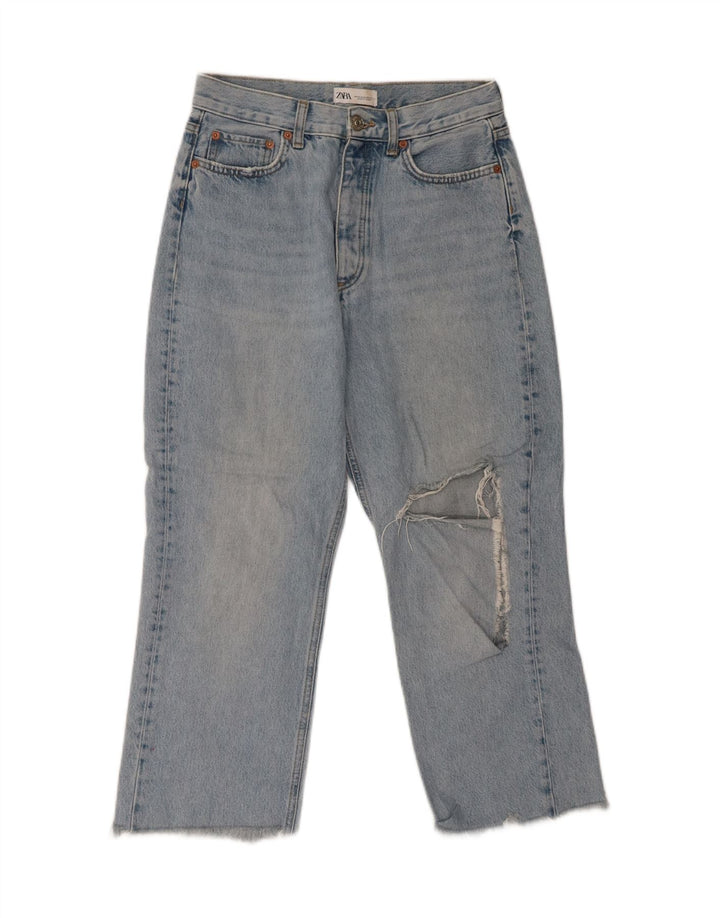 ZARA Womens Capri Jeans EU 38 Small W28 L23 Blue Vintage Zara and Second-Hand Zara from Messina Hembry 