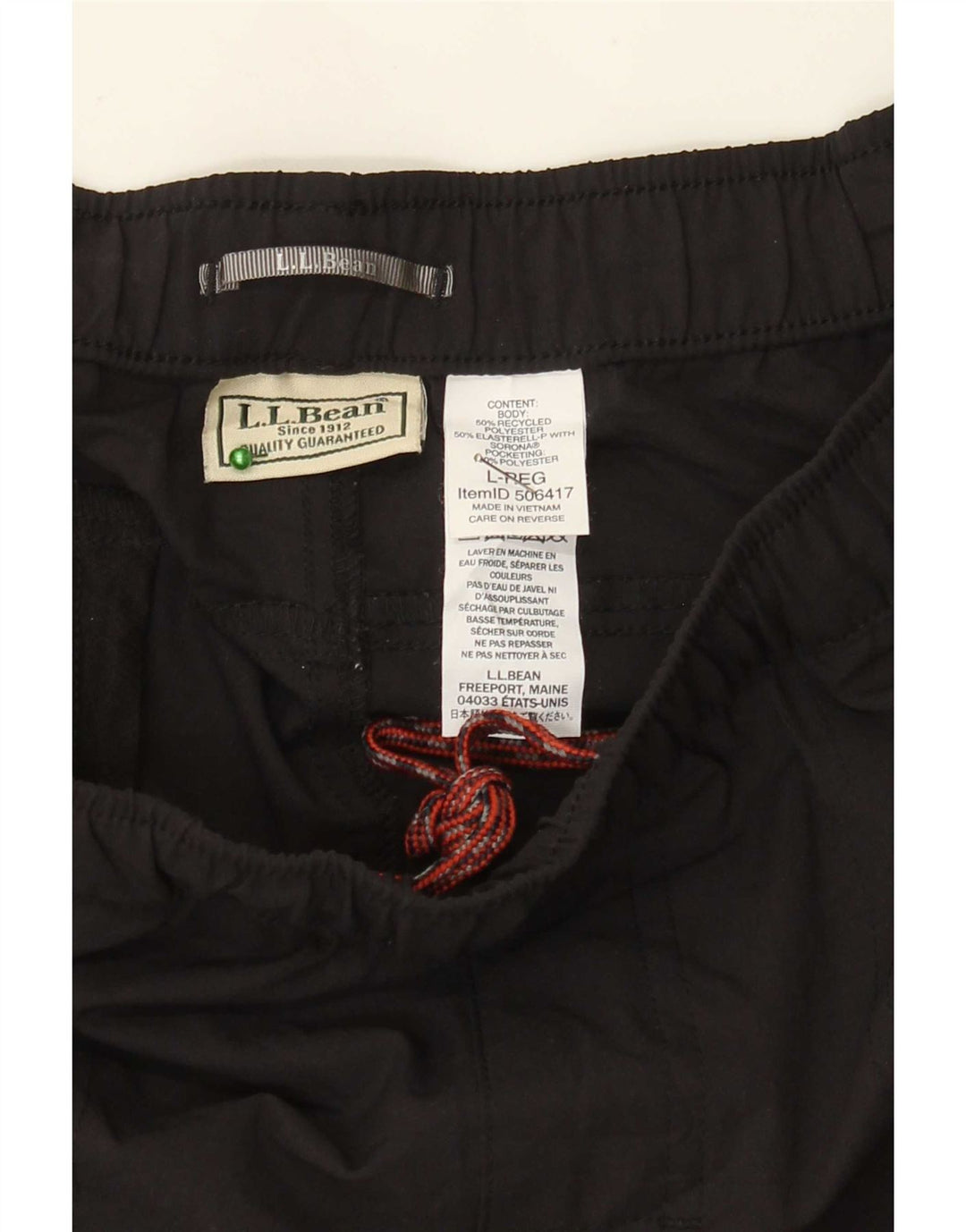 L.L.Bean Pantalon de survêtement pour homme Large Noir Polyester