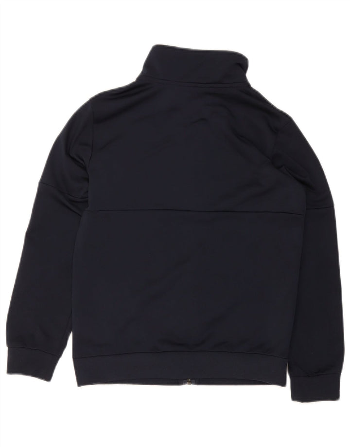 ADIDAS Boys Tracksuit Top Jacket 9-10 Years Navy Blue Polyester