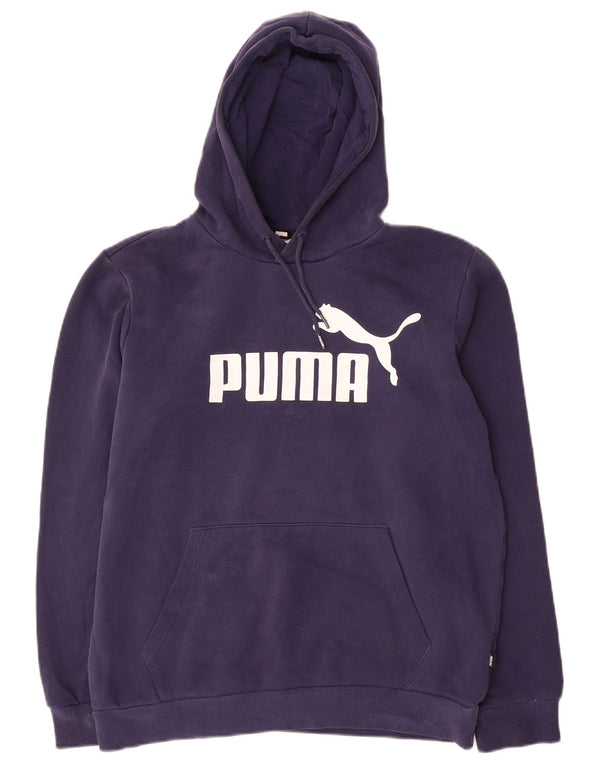 Puma Mens Graphic Regular Fit kapucnis pulóver kis sötétkék pamut